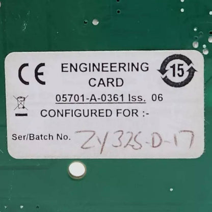 Honeywell 05701-A-0361 Engineering Card