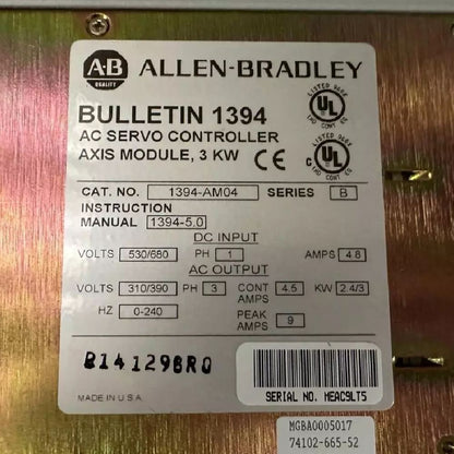 Allen-Bradley 1394-AM04 AC Servo Controller Axis Module