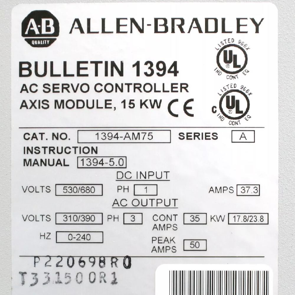 Allen-Bradley 1394-AM75 AC Servo Controller Axis Module