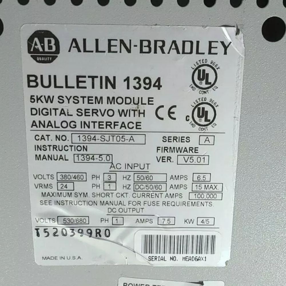 Allen-Bradley 1394-SJT05-A System Module Power