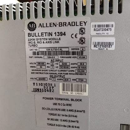 Allen-Bradley 1394-SJT22-C-RL System Module Power