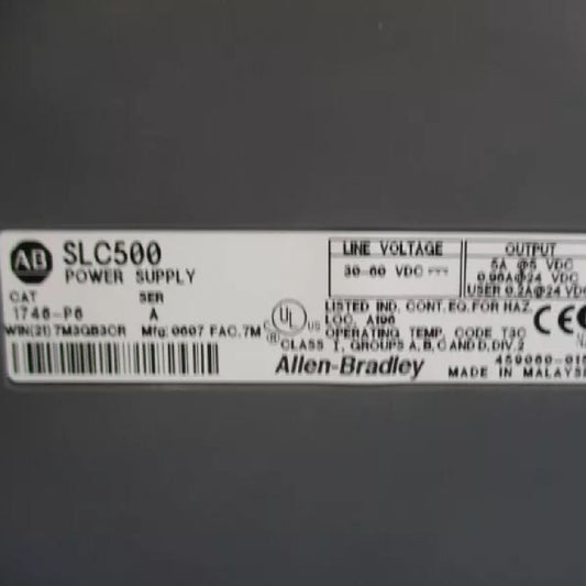 Блок питания Allen-Bradley SLC 500 1746-P6 для монтажа в стойку