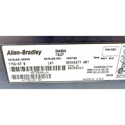 Allen-Bradley 1756-A7 ControlLogix 7 Slots Chassis