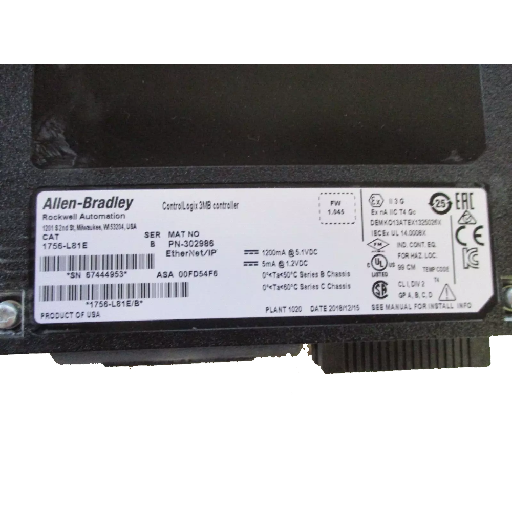 Контроллеры Allen-Bradley 1756-L81E ControlLogix 5580