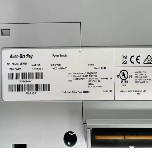 Allen-Bradley 1768-PA3 CompactLogix L4x AC/DC In Power Supply