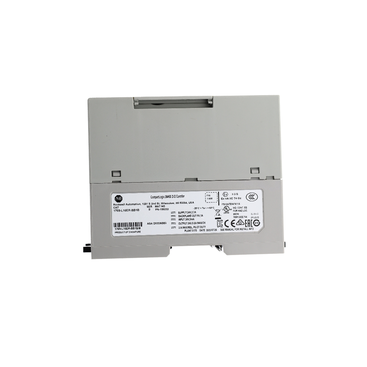 Allen-Bradley 1769-L16ER-BB1B CompactLogix L16 384KB Ctlr