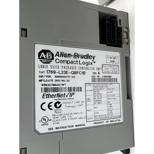 Allen-Bradley 1769-L23E-QBFC1B CMPLX 512KB Enet DI/O AI/O Controller