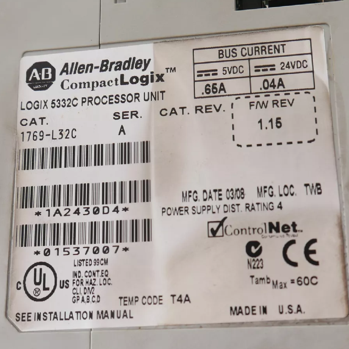 Allen-Bradley 1769-SDN | Модуль сканера Allen-Bradley CompactLogix DeviceNet