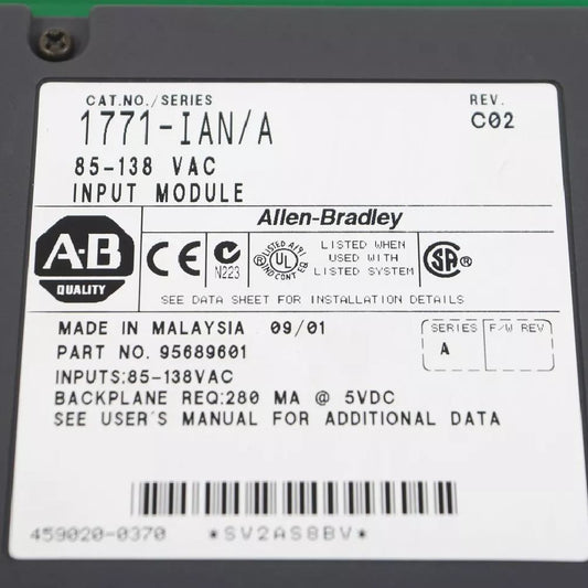 وحدة إدخال التيار المتردد Allen-Bradley PLC5 1771-IAN