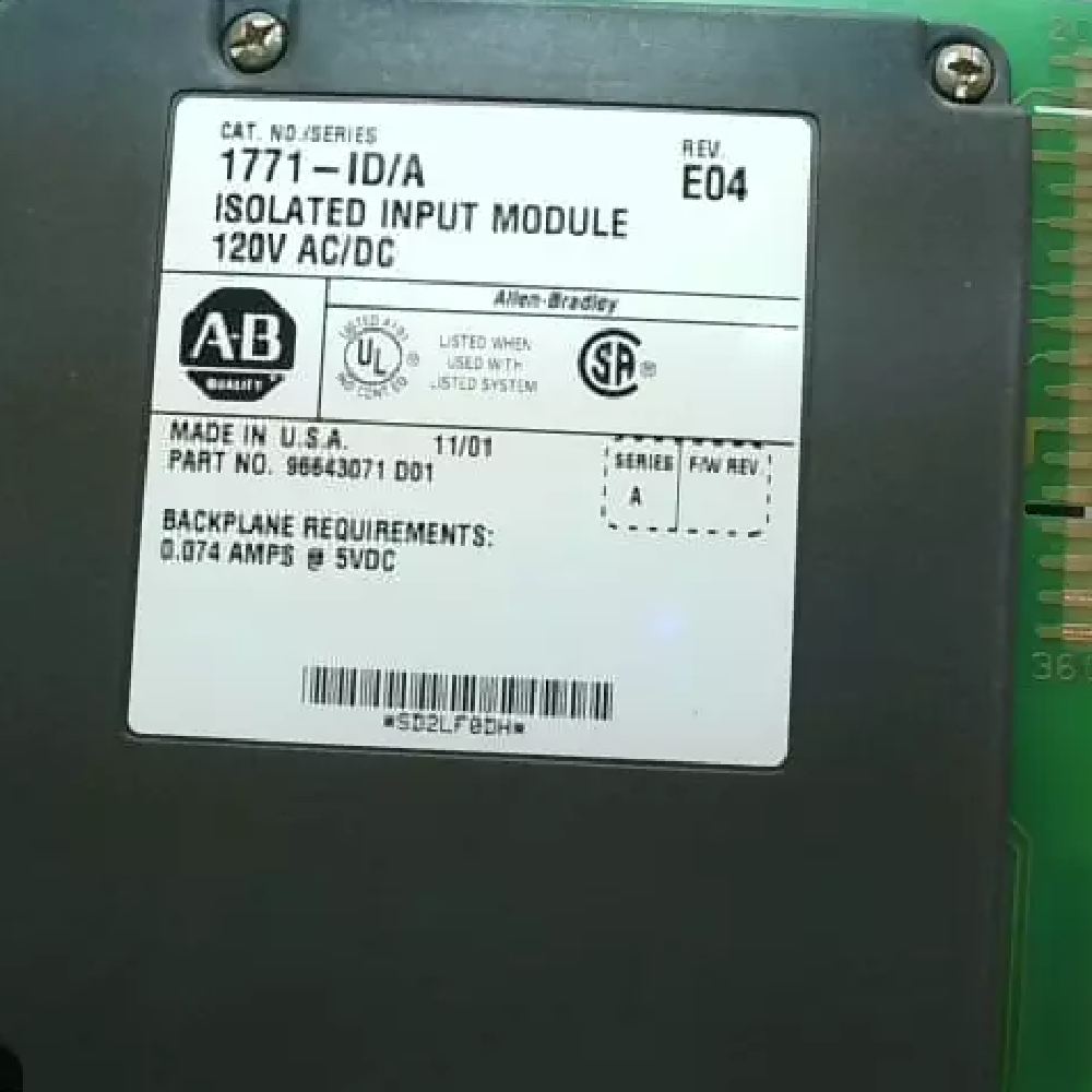 Allen-Bradley PLC5 1771-ID01 Isolated AC/Dc input Module