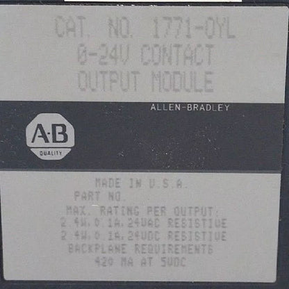 Allen-Bradley PLC-5 1771-OYL Point Digital Output Module