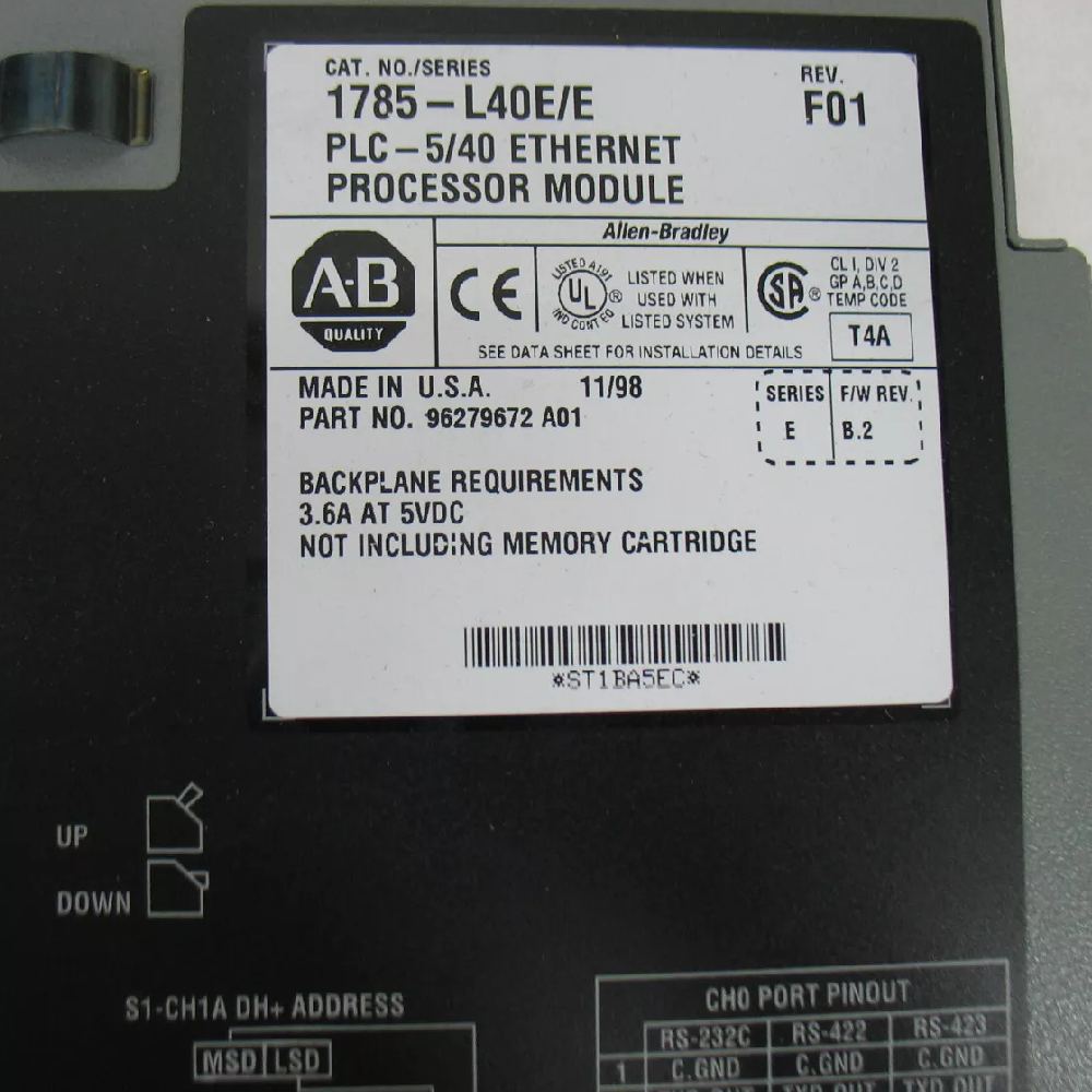 Программируемые контроллеры Ethernet PLC-5 Allen-Bradley 1785-L40E