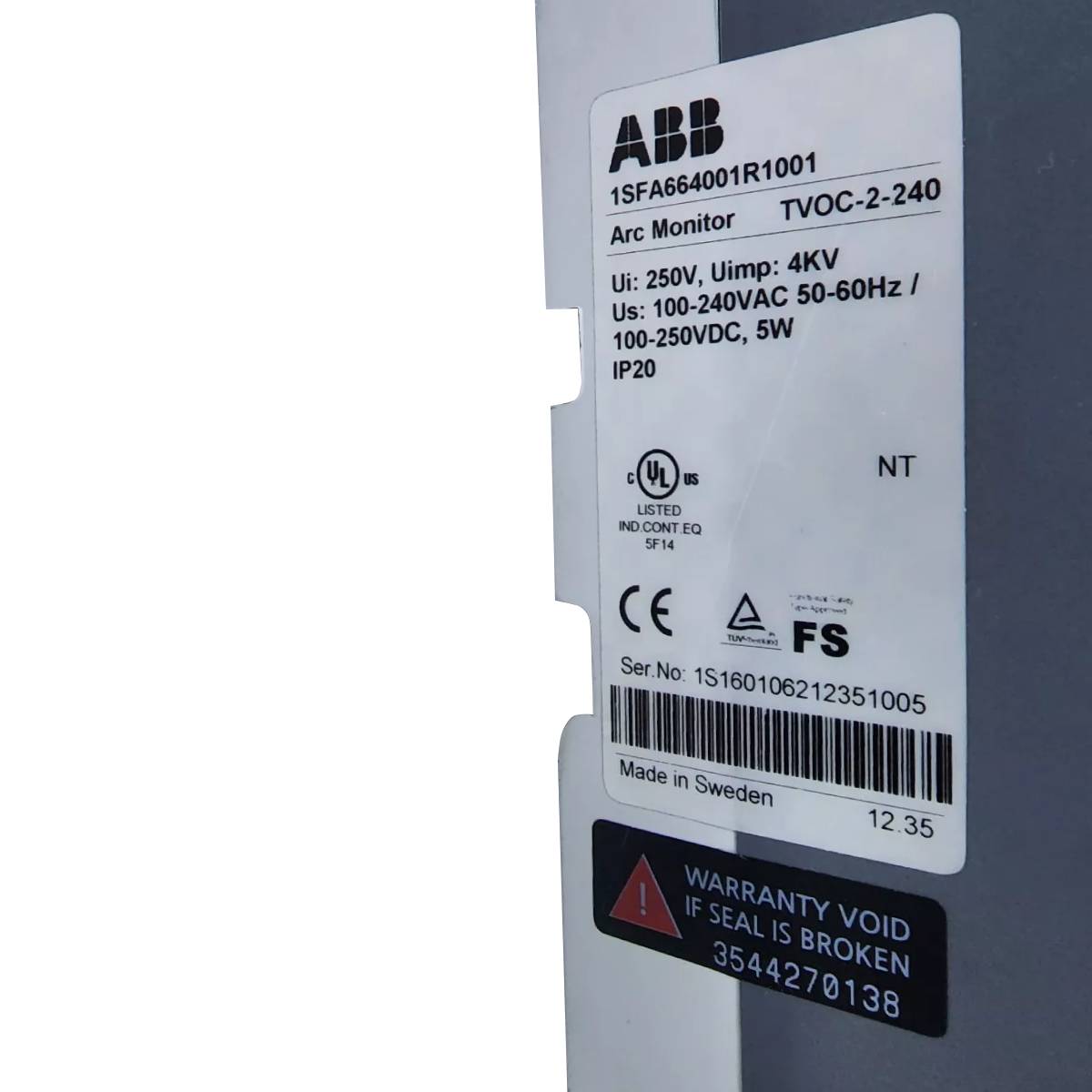 1SFA664001R1001 | ABB TVOC-2-240 Arc Monitor