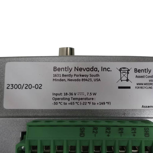 BENTLY NEVADA 2300/20 2300/20-02 Monitor with 4-20 ma Outputs