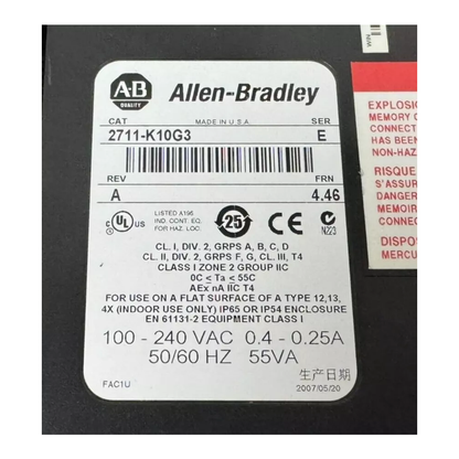 Операторский терминал Allen-Bradley 2711-K10G3 PanelView 1000