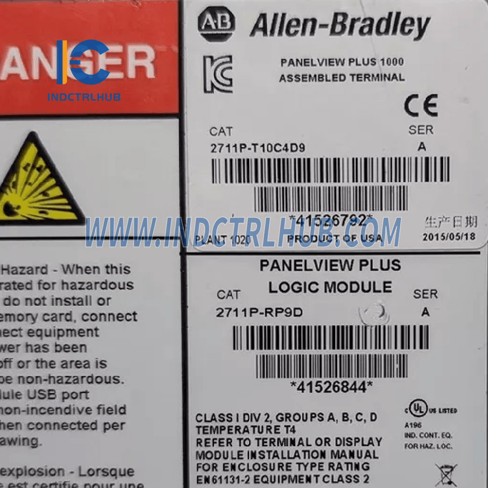 محطة Allen-Bradley 2711P-T10C4D9 PanelView Plus