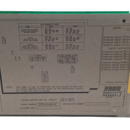 Bently Nevada 3300/03-01-01 System Monitor