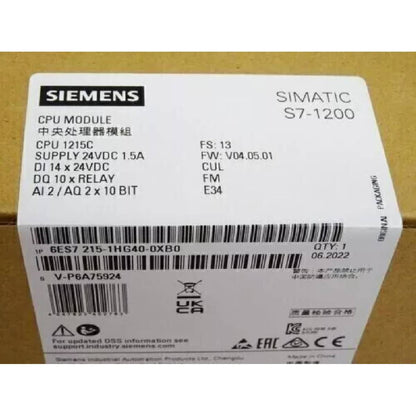 6ES7 215-1HG40-0XB0 | وحدة المعالجة المركزية من شركة SIEMENS