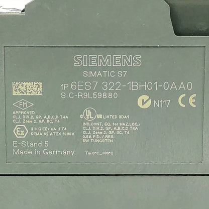 Siemens 6ES7322-1BH01-0AA0 Digital output SM 322