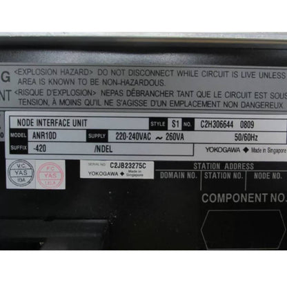 Yokogawa ANR10D-420/ATDOC/NDEL Node Unit for Dual-Redundant ER Bus