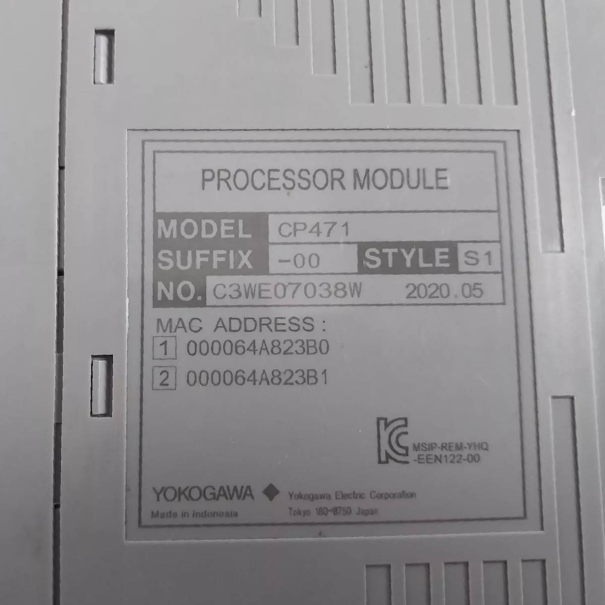 YOKOGAWA CP471-00 S1 Processor Module