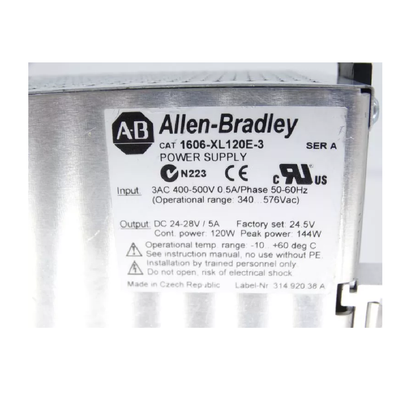 مزود الطاقة Allen-Bradley 1606-XL120E-3 ControlLogix XL 120 وات