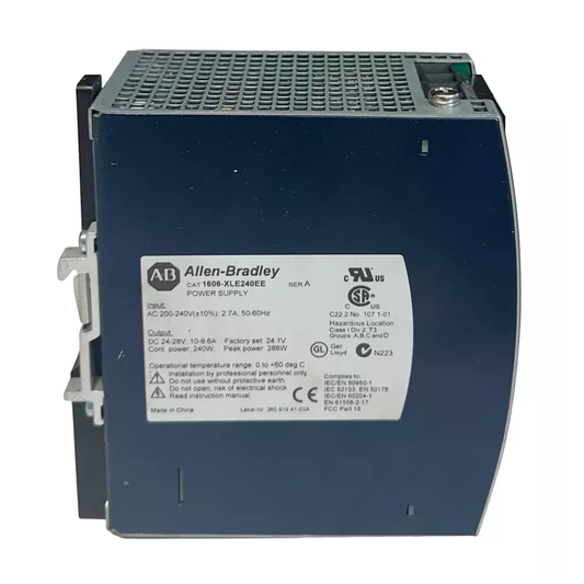 Allen-Bradley 1606-XLE240EE ControlLogix Power Supply XLE 240 W