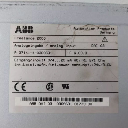 P37141-4-0369631 | ABB DAI 03 Analog Input Module