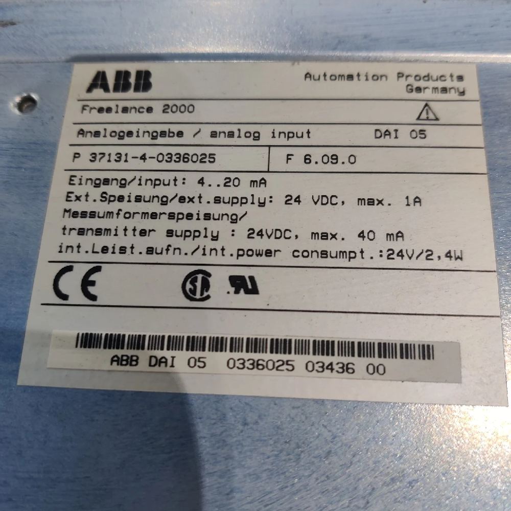 0336025MR | ABB DAI 05 Analog input as of V 3