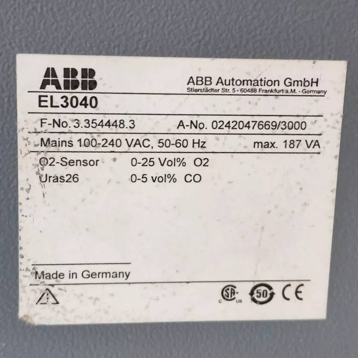 758047 | ABB EL3040 Power Supply unit