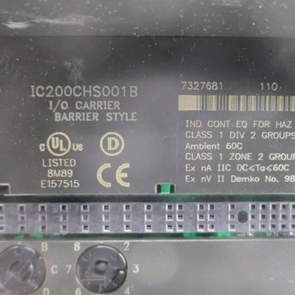 GE IC200CHS001 Barrier-Style I/O Carrier