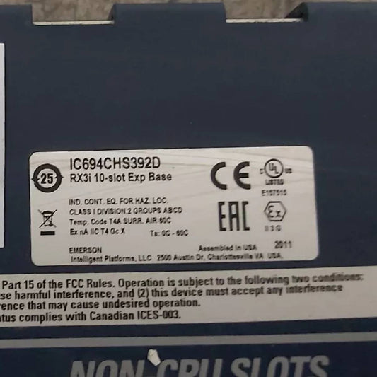 GE IC694CHS392 Serial Expansion Standard I/O Backplane