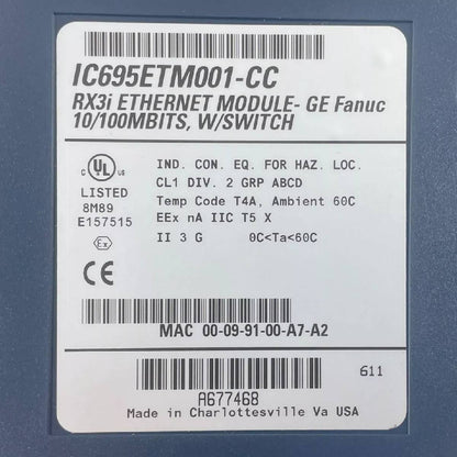 GE IC695ETM001-CC Ethernet Interface Module