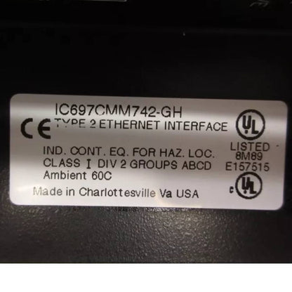 GE IC697CMM742 Ethernet Interface