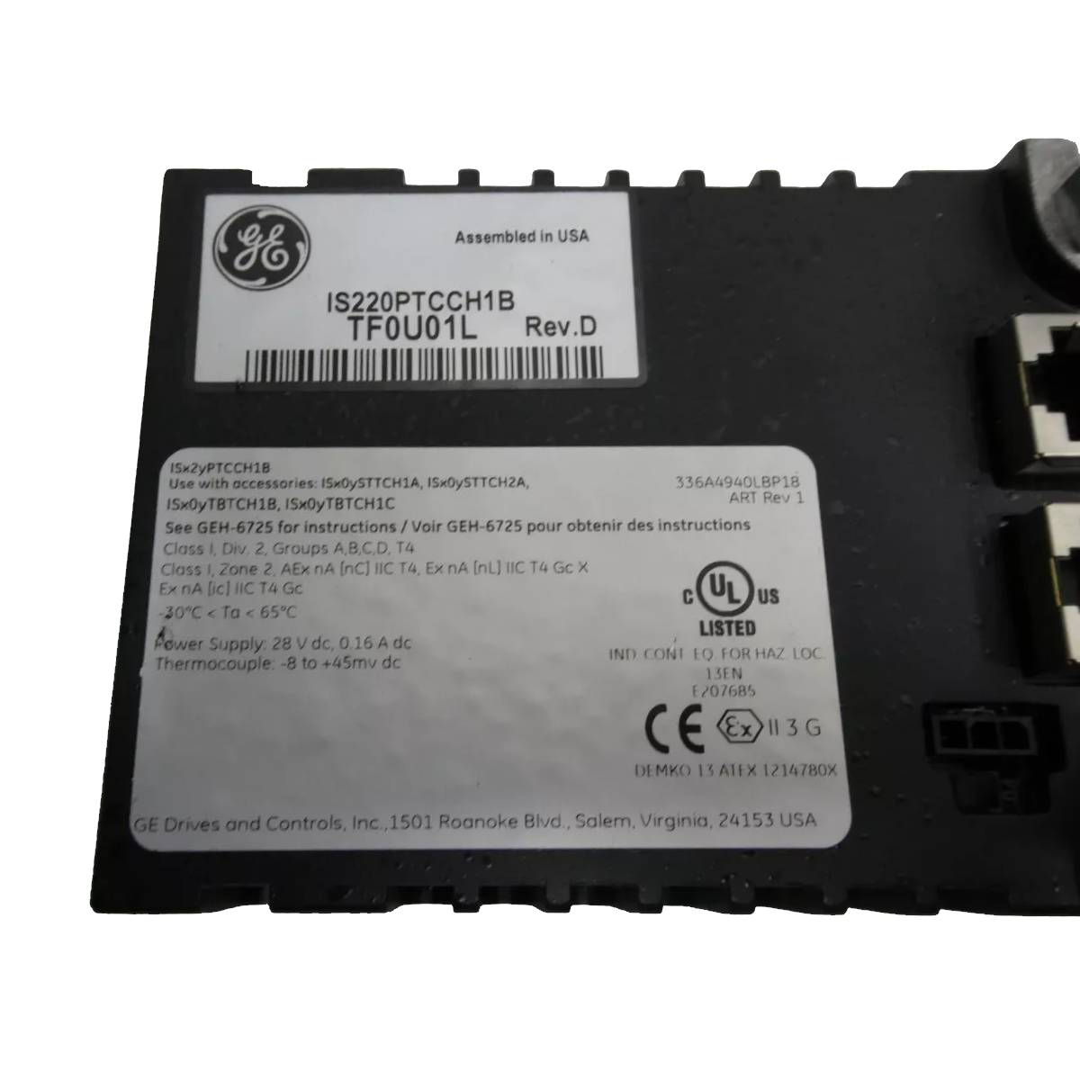 GE IS220PTCCH1B Thermocouple Input Module