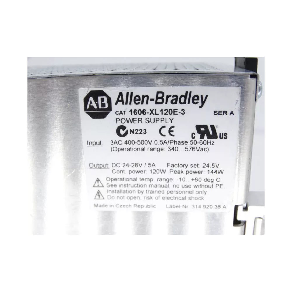 مزود الطاقة Allen-Bradley 1606-XL120E-3 ControlLogix XL 120 وات