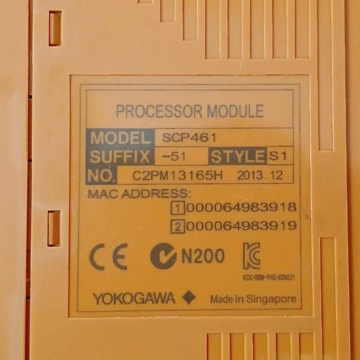 Yokogawa SCP461-51 S1 Processor module