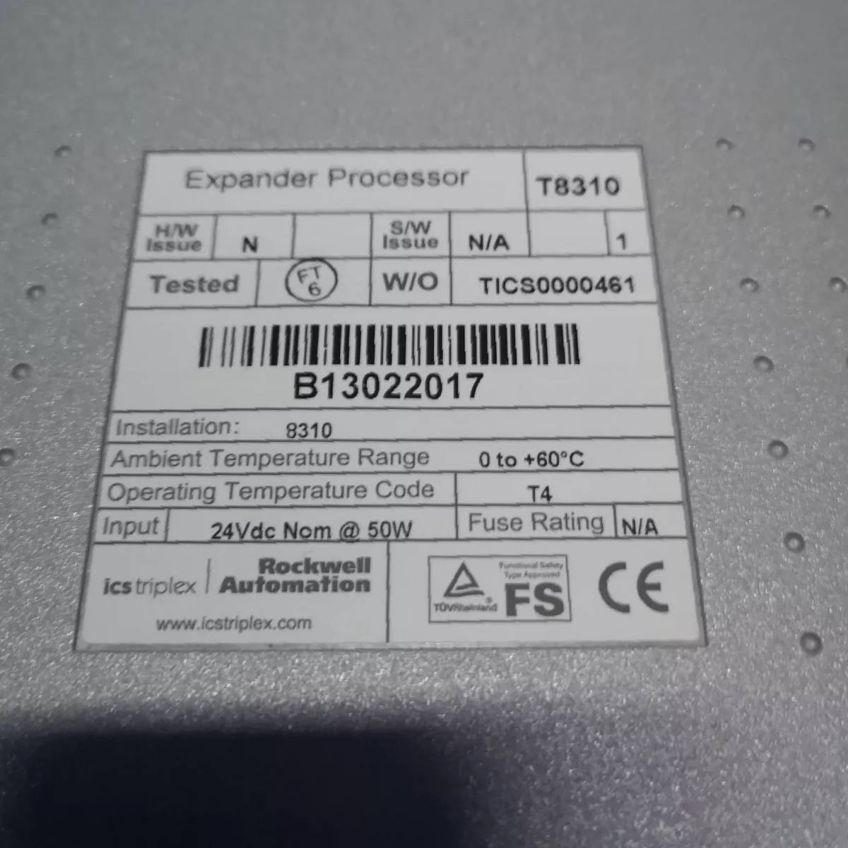 ICS Triplex T8310 Trusted TMR Expander Processor