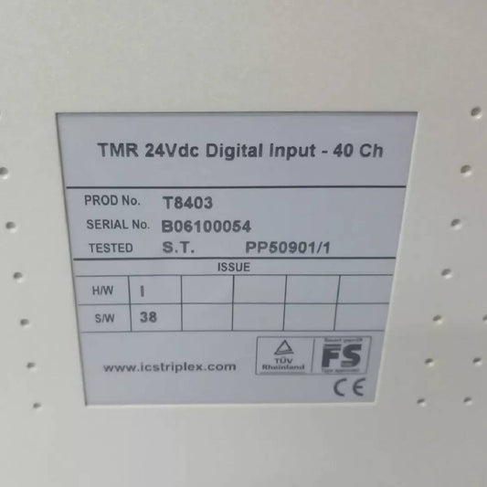 ICS Triplex T8403 Trusted TMR 24 VDC Digital Input Module