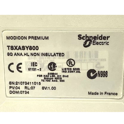 Schneider TSXASY800 Analog Output Module