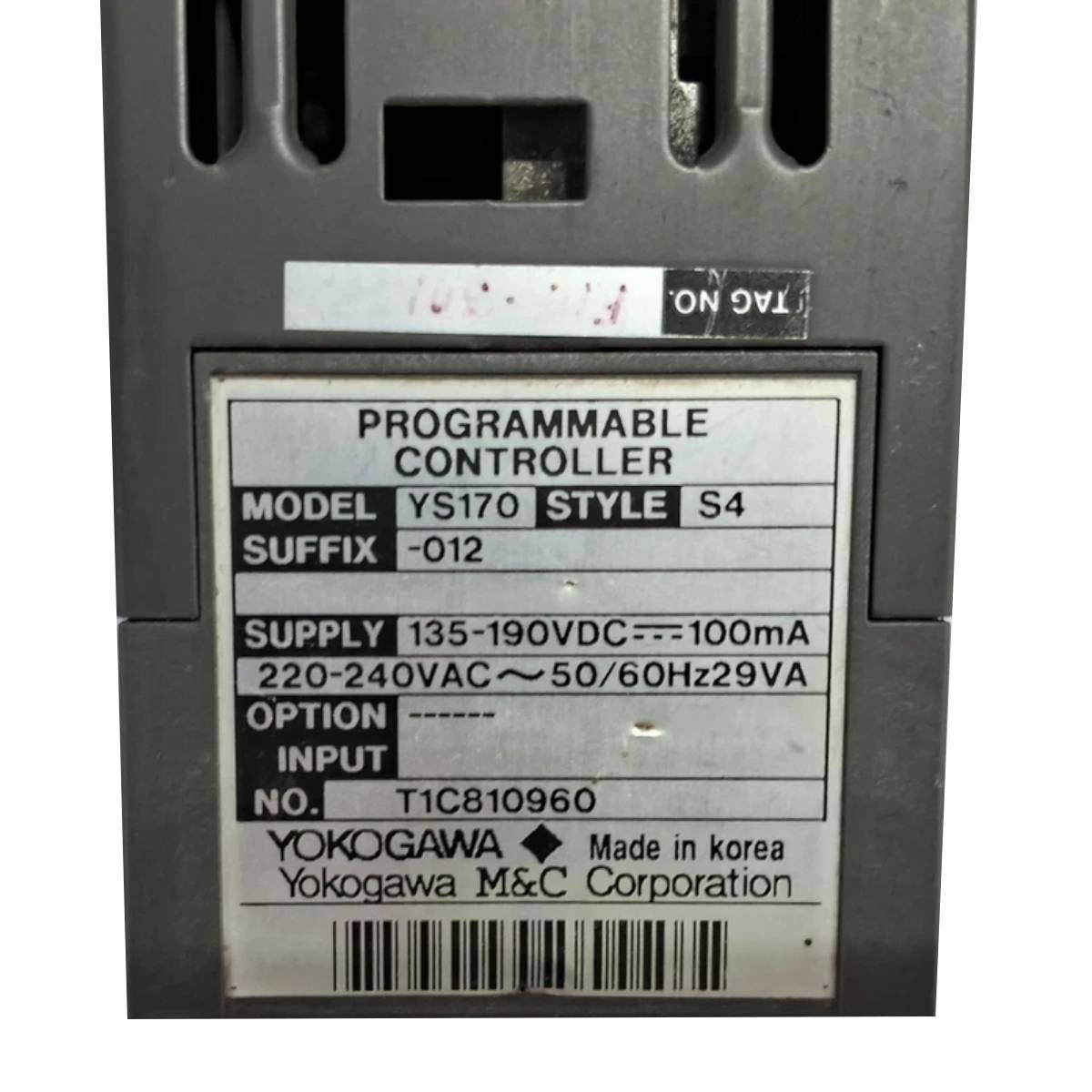 Yokogawa YS170-012 S4 Single-Loop Programmable Controller